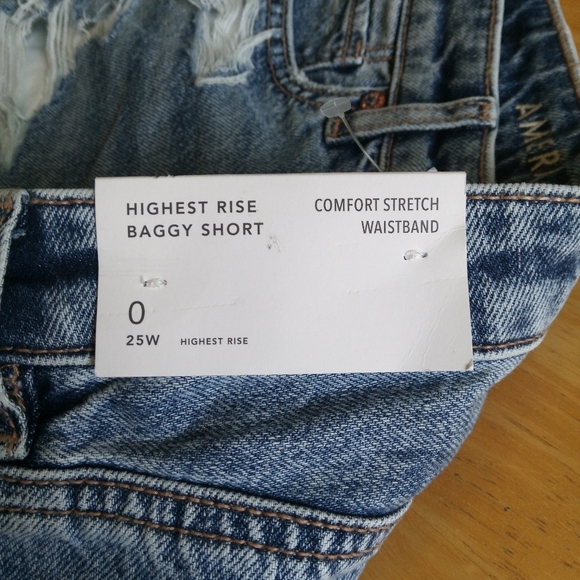 American eagle highest rise baggy shorts size 0 - Picture 3 of 4